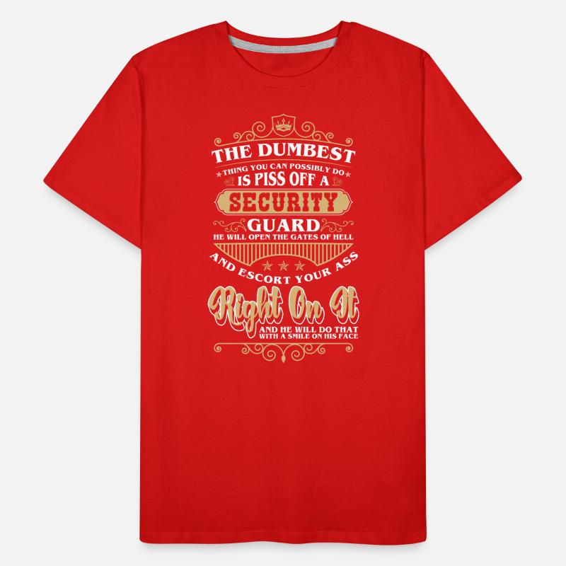 Agent de sécurité Agent de sécurité Videur Garde T-shirt bio Premium Homme