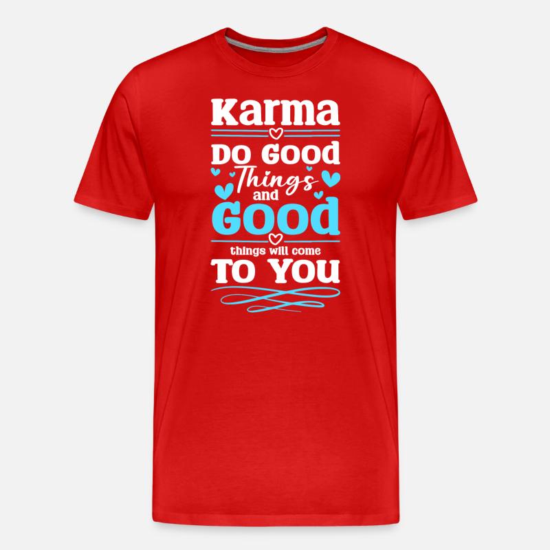 Schicksal Positiv Leben - Männer Premium Bio T-Shirt - Rot