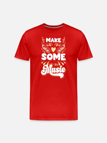Musician Passion Melody Dancing - Men's Premium Organic T-Shirt - red