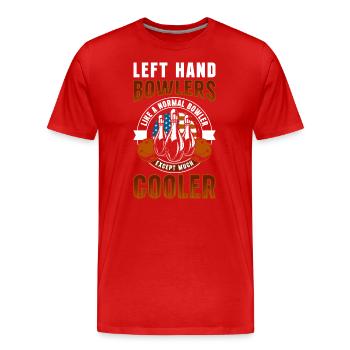 Bowlingkugel Hobby Strike Team - Männer Premium Bio T-Shirt - Rot - Vorne - Damien (186cm)