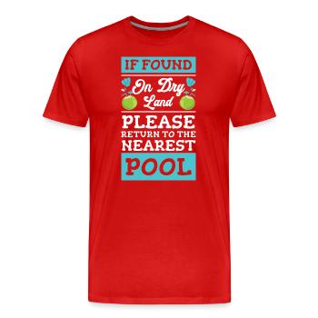 Piscine Piscine Baignade Plongée - T-shirt bio Premium Homme - rouge - Devant - Damien (186cm)