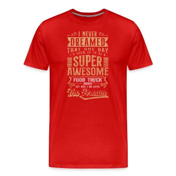 Fast food street food BBQ - Men's Premium Organic T-Shirt - red - Front - Damien (186cm)