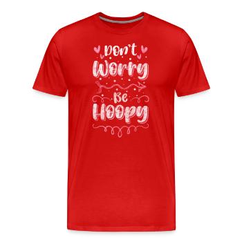 Hullern Fitness Home Workout Spaß - Männer Premium Bio T-Shirt - Rot - Vorne - Damien (186cm)