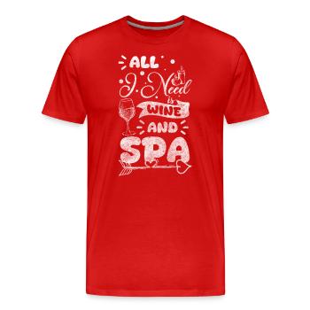 Spa Selbstfürsorge Gesund Schönheit - Männer Premium Bio T-Shirt - Rot - Vorne - Damien (186cm)