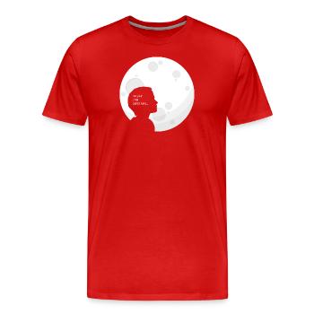 Un jour j irai sur la lune - T-shirt bio Premium Homme - rouge - Devant - Damien (186cm)