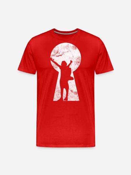 Keylock - Hiking - (2) - Men's Premium Organic T-Shirt - red