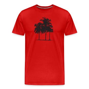 Palmiers - T-shirt bio Premium Homme - rouge - Devant - Damien (186cm)