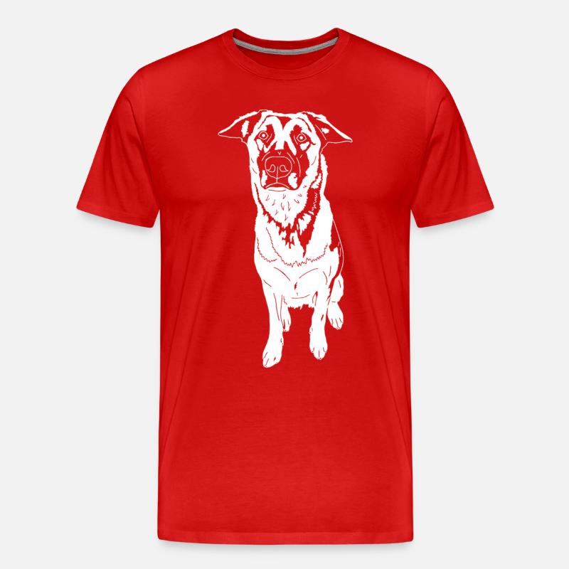 Malinois - Männer Premium Bio T-Shirt - Rot