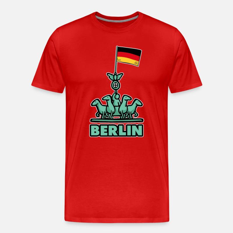 Berlin - Männer Premium Bio T-Shirt - Rot