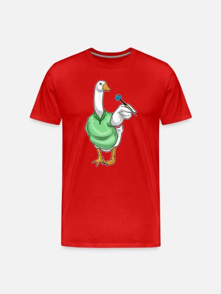 Duck Dart Dart - Men's Premium Organic T-Shirt - red