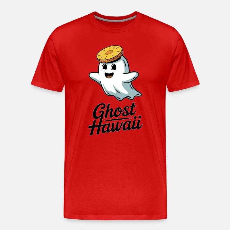 Ghost Hawaii - Männer Premium Bio T-Shirt - Rot