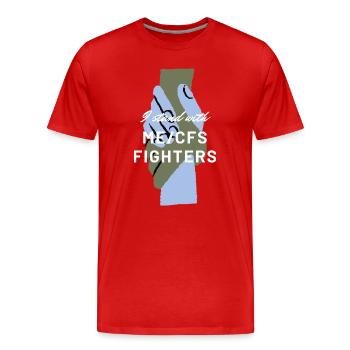 ME/SFC Je me tiens avec les combattants de l’EM/SFC blanc - T-shirt bio Premium Homme - rouge - Devant - Damien (186cm)