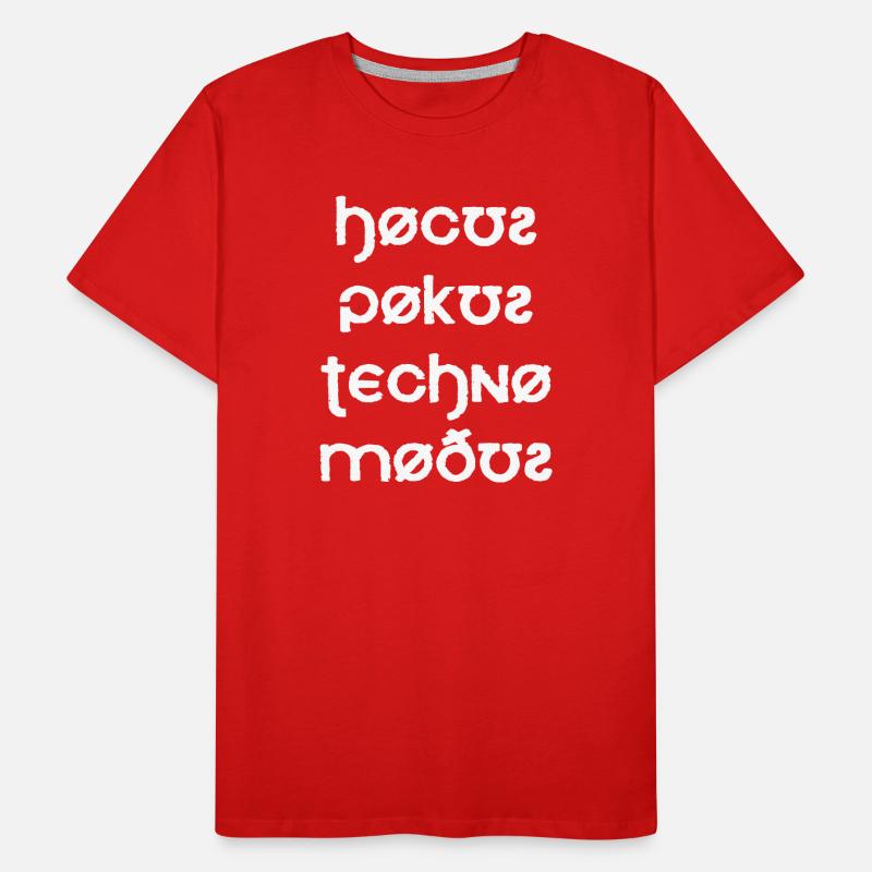 Hocus Pocus Techno Mode Font Men's Premium Organic T-Shirt