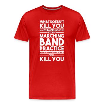 Satire de répétition de fanfare - T-shirt bio Premium Homme - rouge - Devant - Damien (186cm)