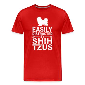 Shih Tzu Sprüche Hunde Lustiges Shih Tzu Geschenk  - Männer Premium Bio T-Shirt - Rot - Vorne - Damien (186cm)