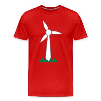 Windrad - T-shirt bio Premium Homme - rouge - Devant - Damien (186cm)