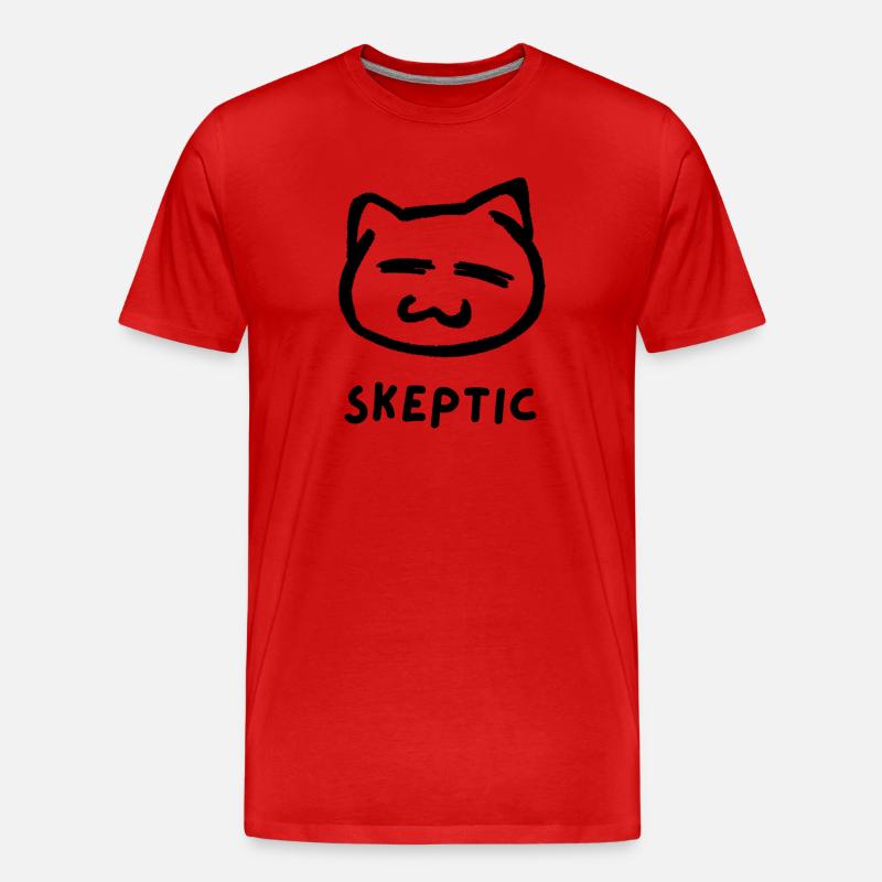 Skeptisch - Männer Premium Bio T-Shirt - Rot