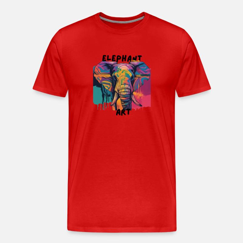 Afrika Steppe und Tiere - Männer Premium Bio T-Shirt - Rot
