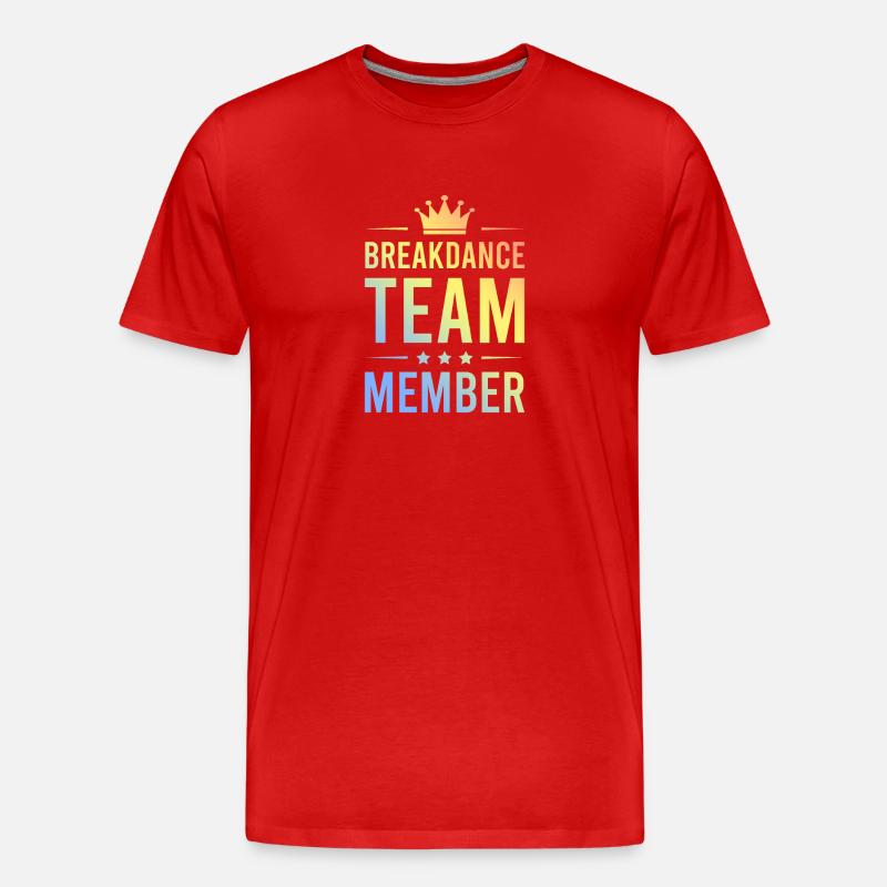 Breakdance Team Bunt - Männer Premium Bio T-Shirt - Rot