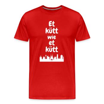 Carnival Cologne Cologne Basic Law Lustig Alaaf - Men's Premium Organic T-Shirt - red - Front - Damien (186cm)