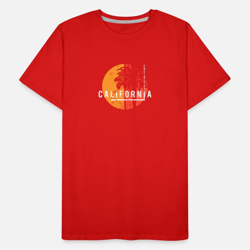 Encinitas California Cool Palm Tree Native T-shirt bio Premium Homme