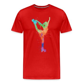 Patins à roulettes Enfants Patins à roulettes Patins à roulettes Femmes - T-shirt bio Premium Homme - rouge - Devant - Damien (186cm)