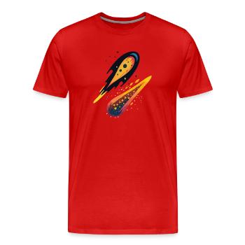 Shooting stars - Men's Premium Organic T-Shirt - red - Front - Damien (186cm)