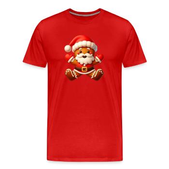 Lebkuchen 5 - Männer Premium Bio T-Shirt - Rot - Vorne - Damien (186cm)