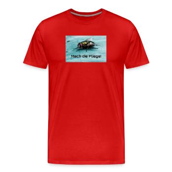 Motif du nœud papillon : Fais le nœud papillon ! - T-shirt bio Premium Homme - rouge - Devant - Damien (186cm)