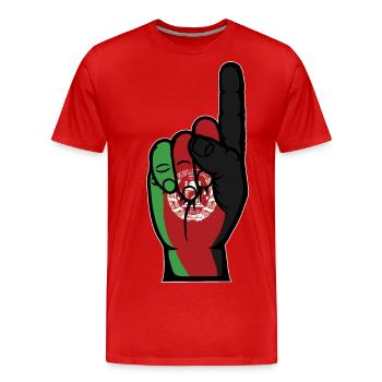 Drapeau de l’Afghanistan numéro 1 - T-shirt bio Premium Homme - rouge - Devant - Damien (186cm)