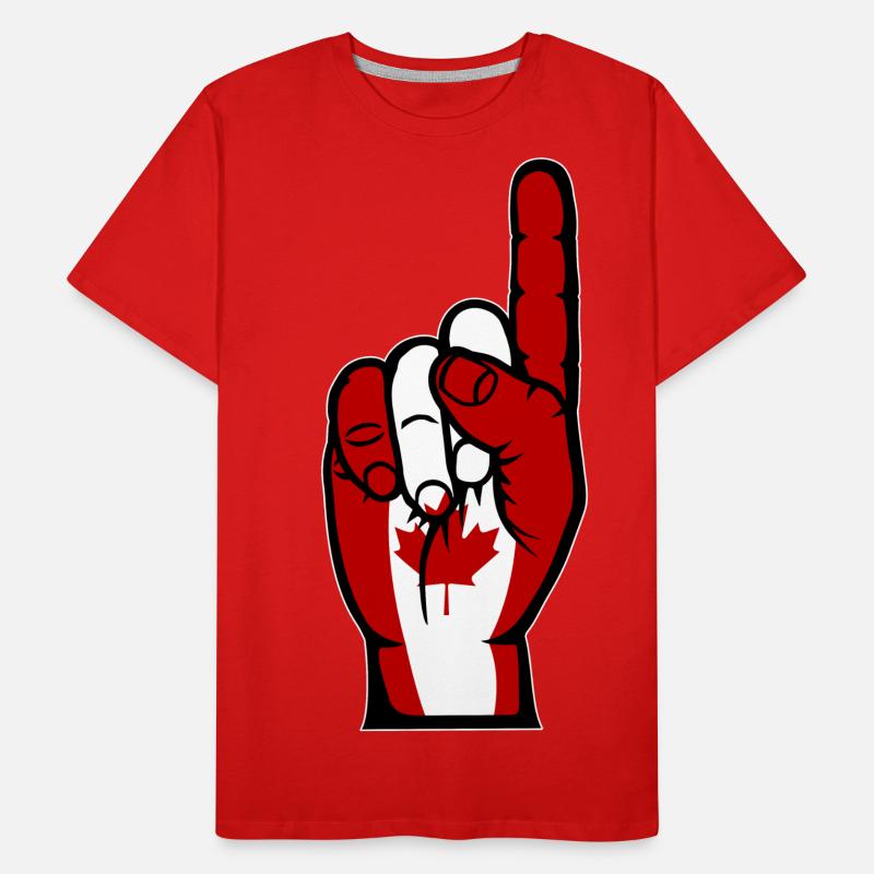 Drapeau du Canada numéro 1 T-shirt bio Premium Homme