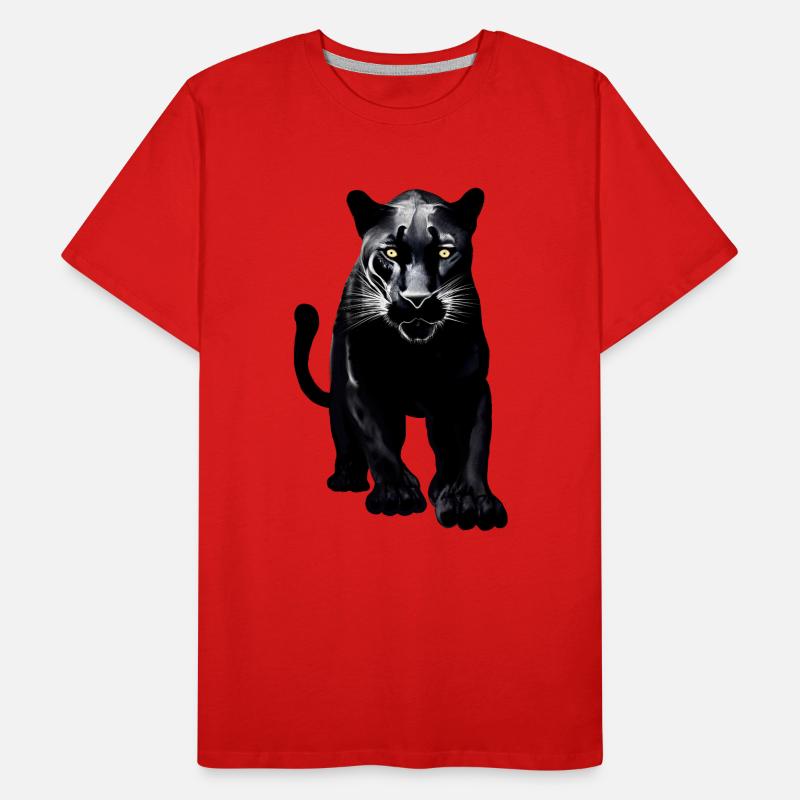 Schwarzer Leopard Männer Premium Bio T-Shirt