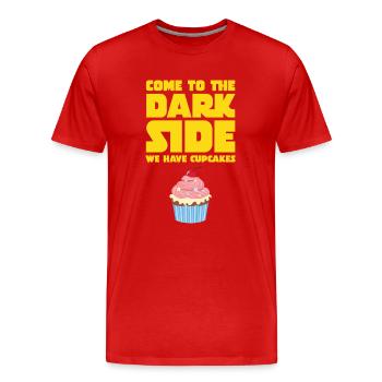 Come To The Dark Side - We Have Cupcakes - Men's Premium Organic T-Shirt - red - Front - Damien (186cm)