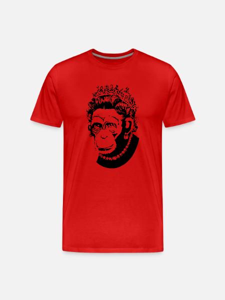 Monkey Queen - Men's Premium Organic T-Shirt - red