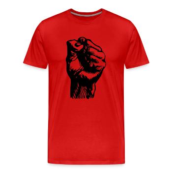 Révolution - T-shirt bio Premium Homme - rouge - Devant - Damien (186cm)