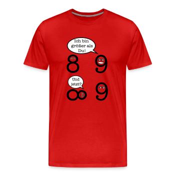 Mathematics Joke - Men's Premium Organic T-Shirt - red - Front - Damien (186cm)