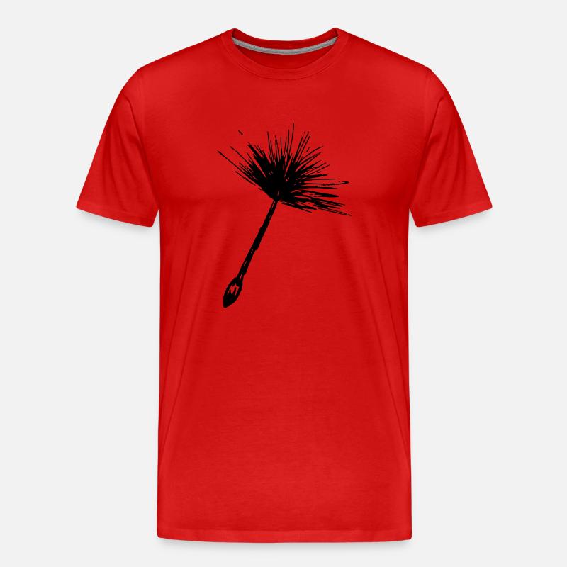 Pusteblume - Männer Premium Bio T-Shirt - Rot