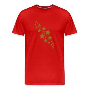 stars - T-shirt bio Premium Homme - rouge - Devant - Damien (186cm)