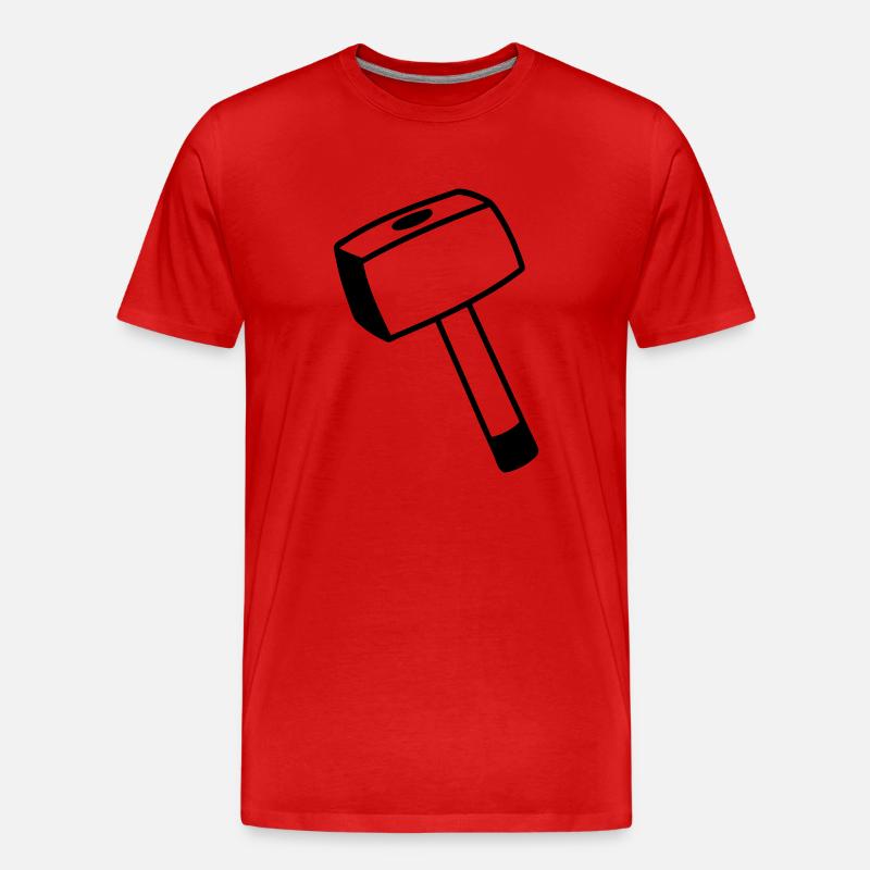 Hammer - Männer Premium Bio T-Shirt - Rot