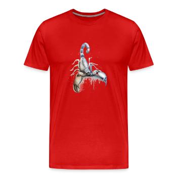 Sternzeichen Skorpion - Männer Premium Bio T-Shirt - Rot - Vorne - Damien (186cm)