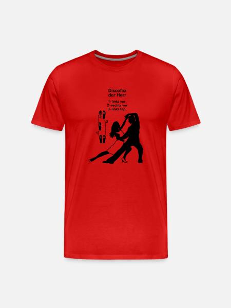 discofox - der Herr - Männer Premium Bio T-Shirt - Rot