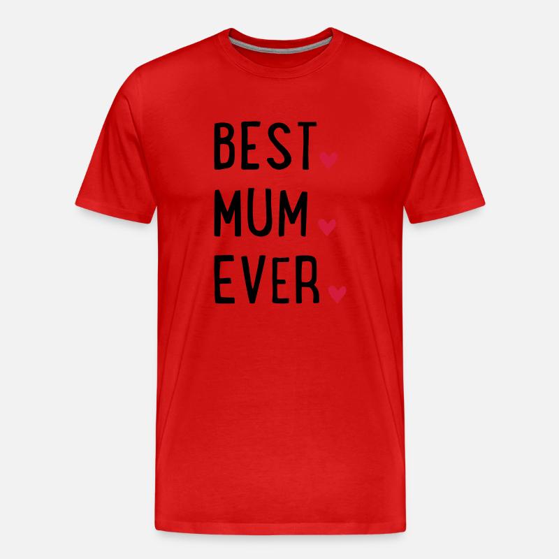Beste Mama - Männer Premium Bio T-Shirt - Rot