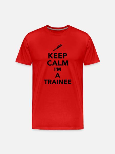 Trainee - Männer Premium Bio T-Shirt - Rot