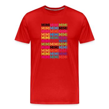 mimimimi17 - Men's Premium Organic T-Shirt - red - Front - Damien (186cm)