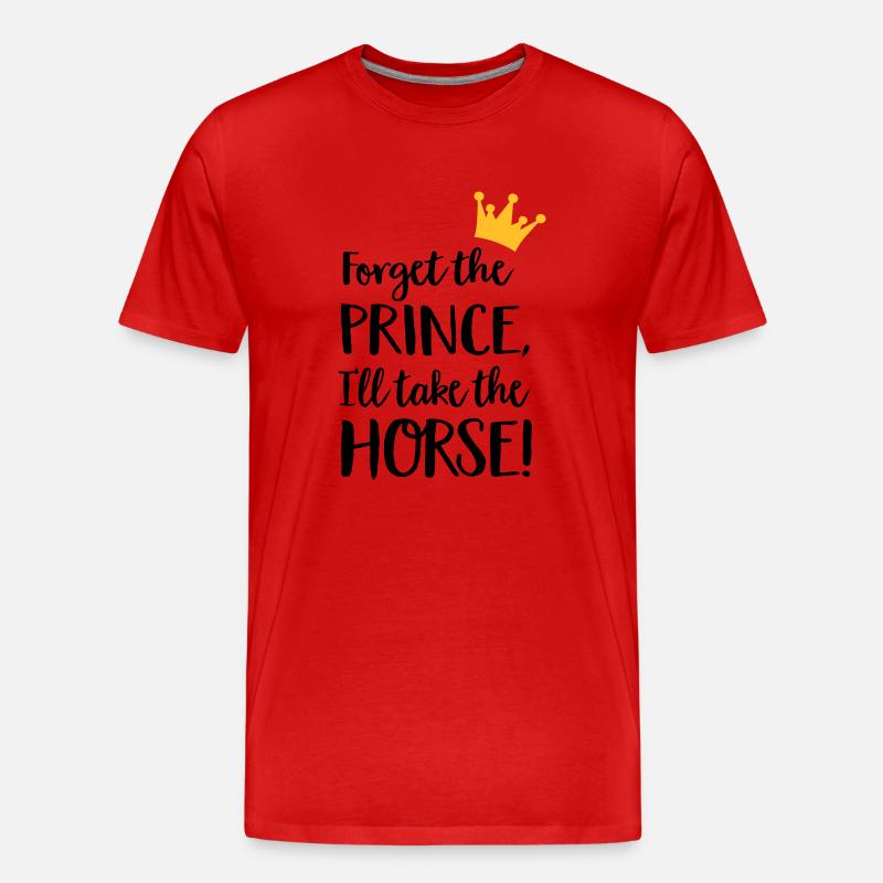 Pferd - Männer Premium Bio T-Shirt - Rot