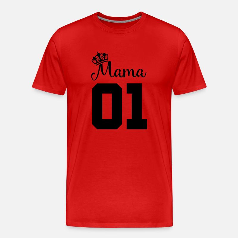 mama 01 - Männer Premium Bio T-Shirt - Rot