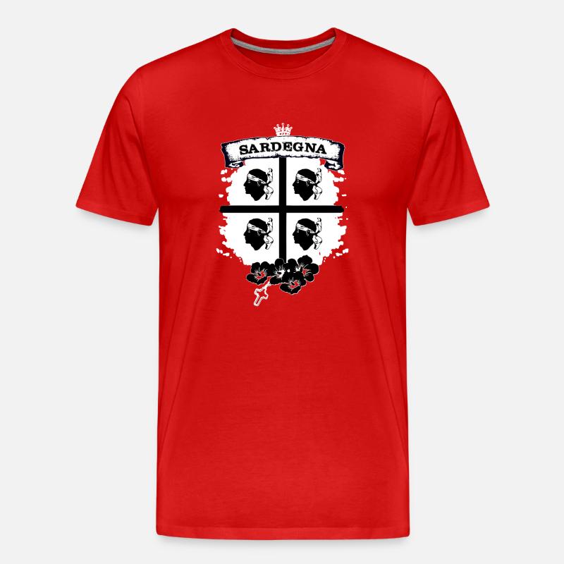 Sardinien - Männer Premium Bio T-Shirt - Rot