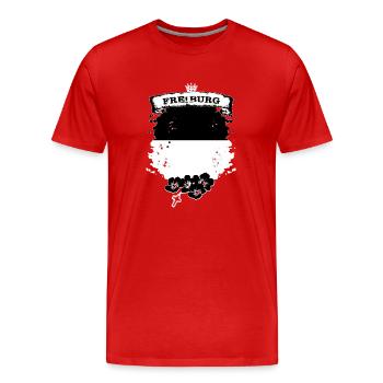 Fribourg - T-shirt bio Premium Homme - rouge - Devant - Damien (186cm)