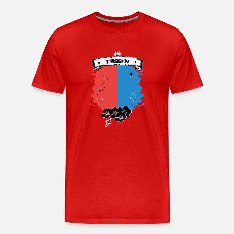 Tessin - Männer Premium Bio T-Shirt - Rot