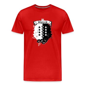 Valais - Men's Premium Organic T-Shirt - red - Front - Damien (186cm)